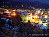 Panorama notturno con neve